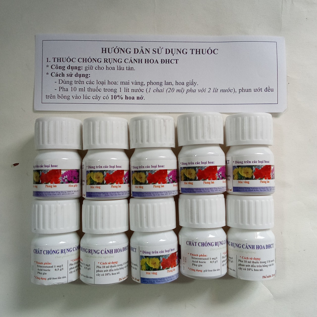 Chất CHỐNG RỤNG CÁNH HOA Đại Học Cần Thơ