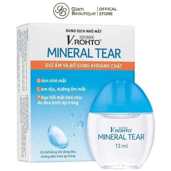 Dung dịch nhỏ mắt - v.rohto mineral tear 13ml glam beautique