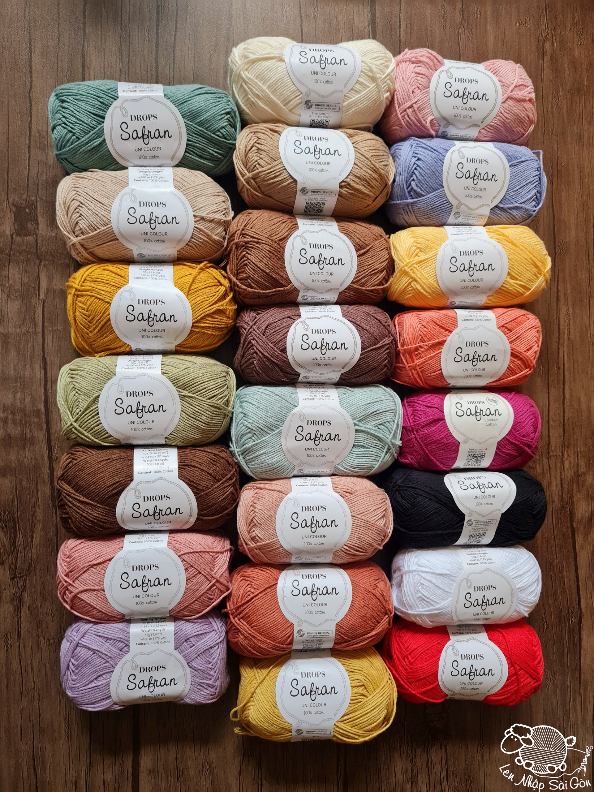 Sợi Xuân Hè Cotton Drops SAFRAN (Châu Âu) @lennhapsaigon