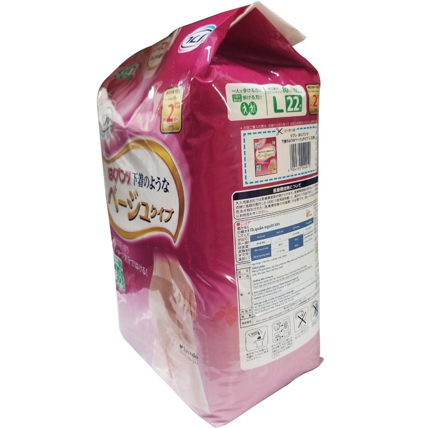 Tã bỉm quần người lớn LiveDo - Nhật Bản size L (22 miếng/ gói)
