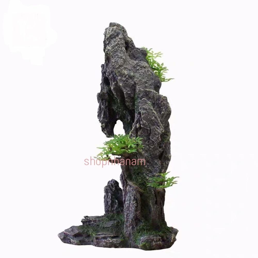 Mô hình non bộ cây cổ thụ lũa bể cá thủy sinh