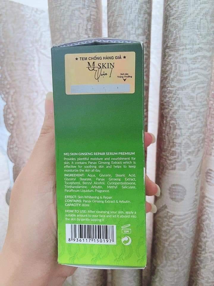 Serum tái tạo da nhân sâm mqskin (mẫu mới không sưng)