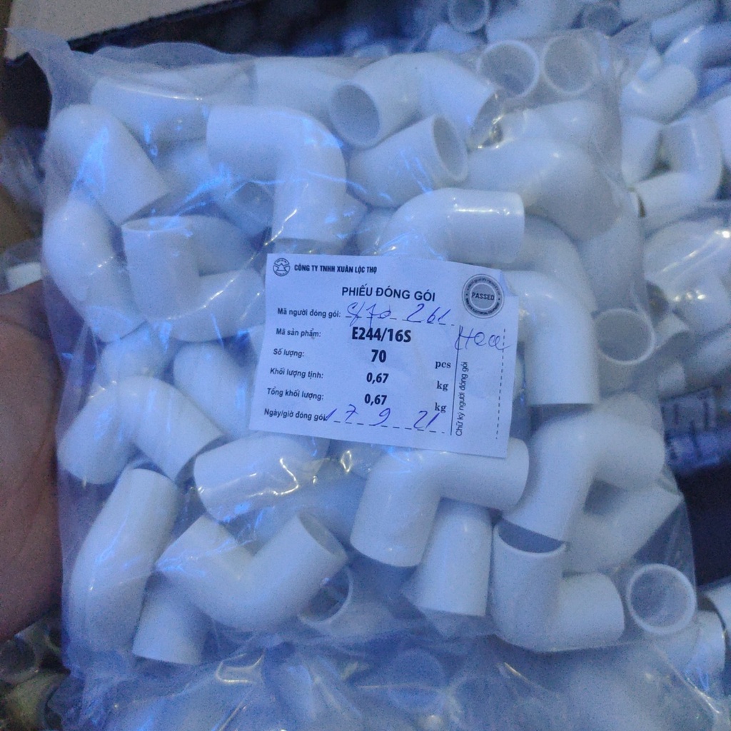 Co , cút chữ L không nắp D16 Sino E244/16S