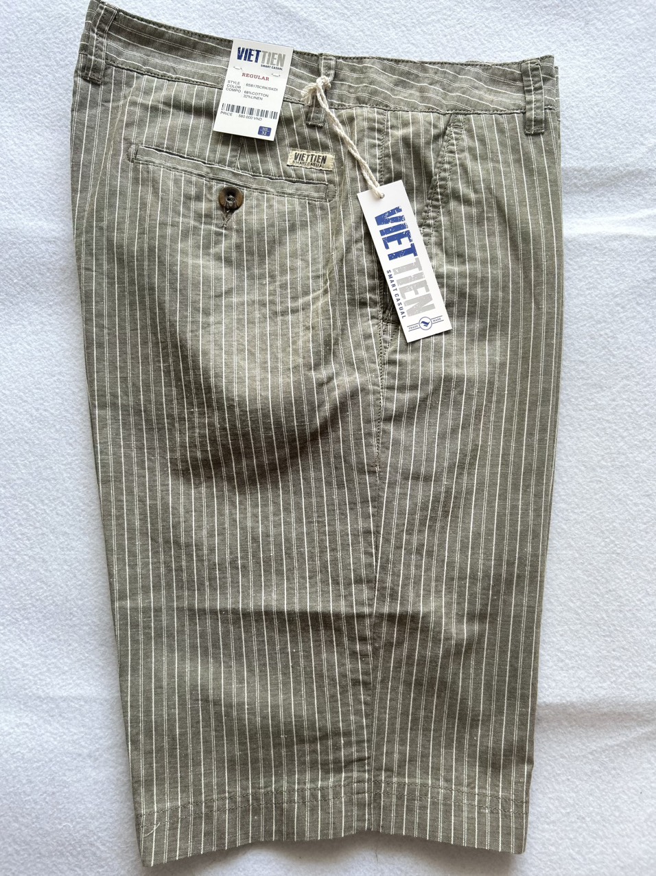 QUẦN SHORT KAKI SỌC VIỆT TIẾN