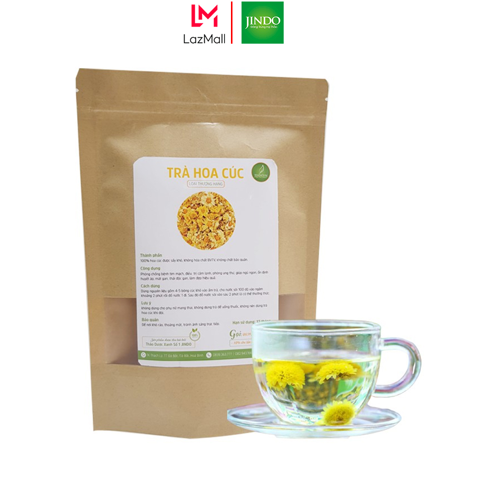 Trà Hoa Cúc Vàng Sấy khô Nguyên Bông 100g thượng hạng JINDO
