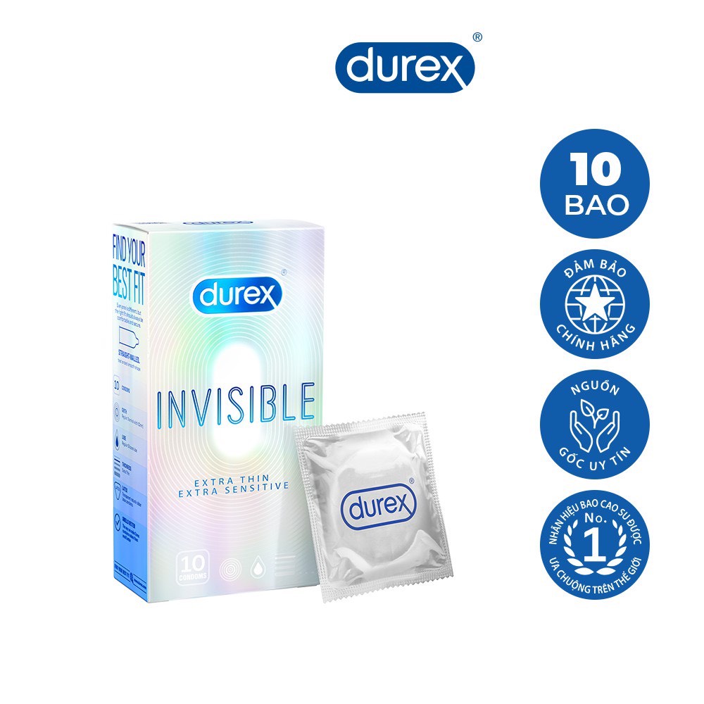 Durex perform 12 bao cao su và Durex Invisible Extra Thin 10 bao cao su