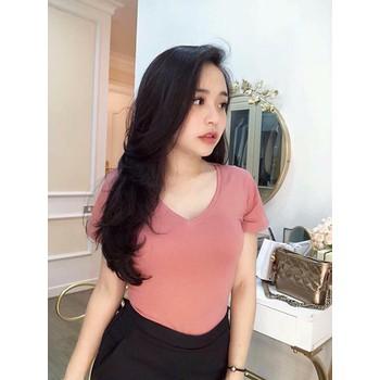 Áo cộc tay cổ tim hàng VNXK