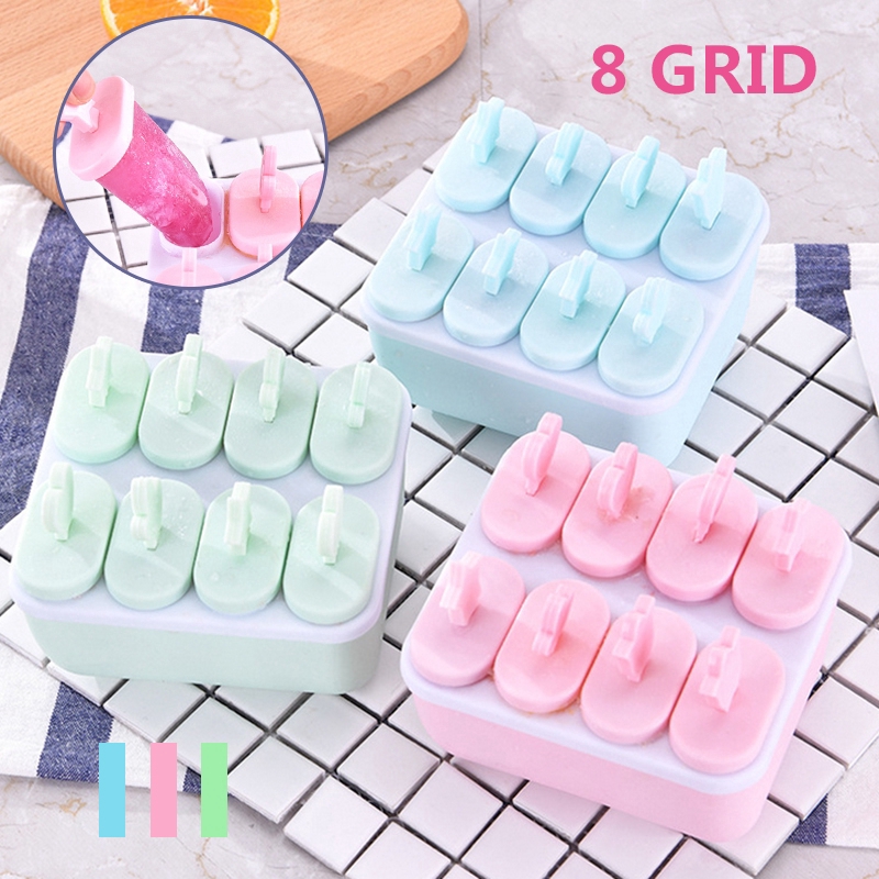 Khuôn Làm Kem Que 8 Ngăn Mẫu Mới
