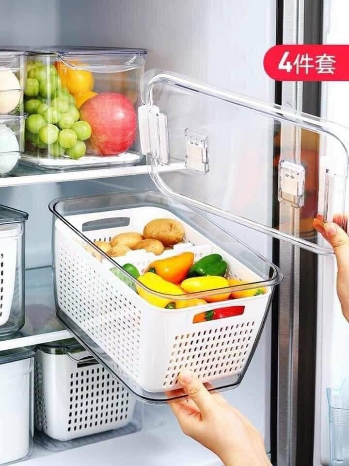 SET2 HỘP ĐỰNG THỰC PHẨM TỦ LẠNH ( hộp 1.7L + hộp 4.5)