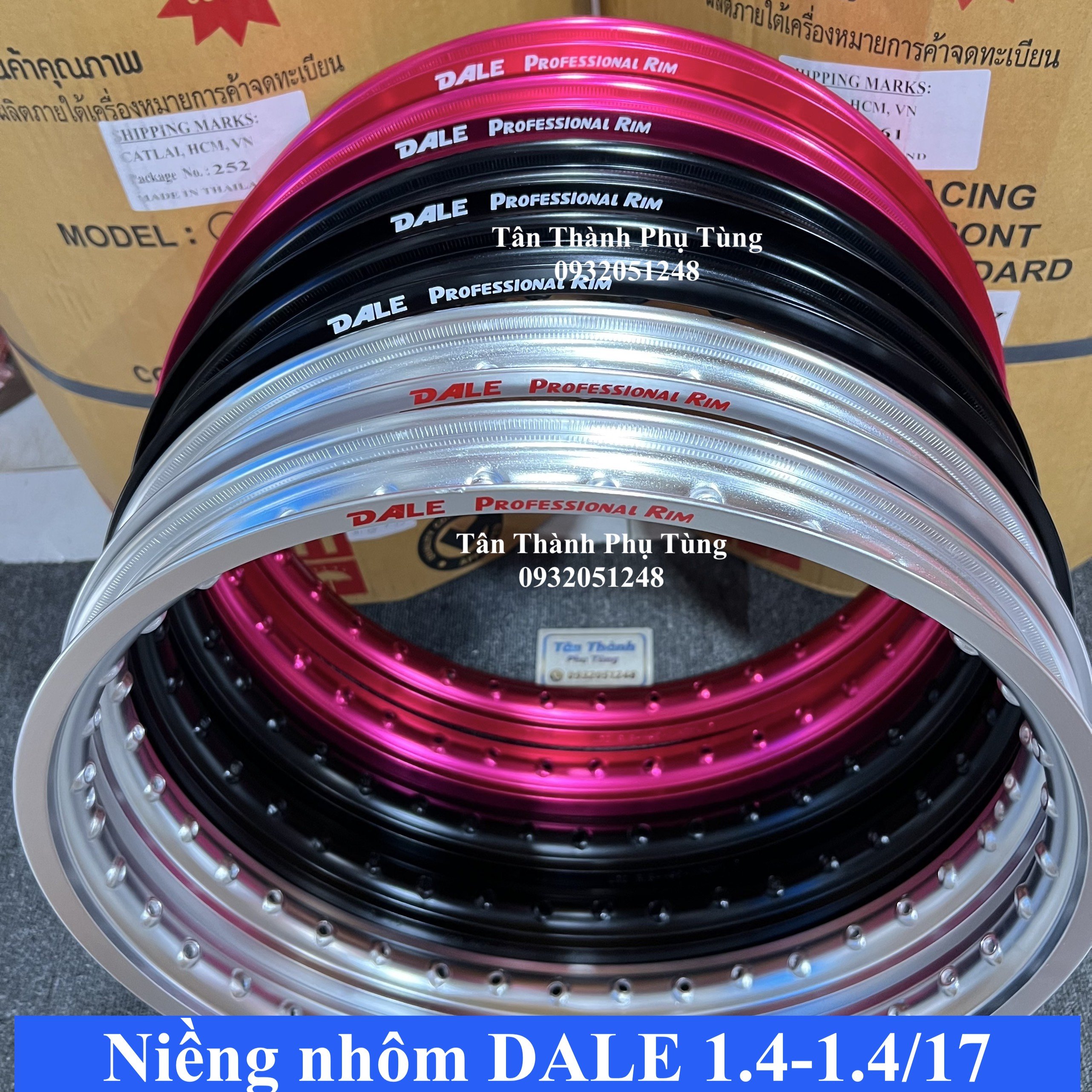 Niềng Nhôm DALE Thái 1.4-1.4/17- 1 cặp