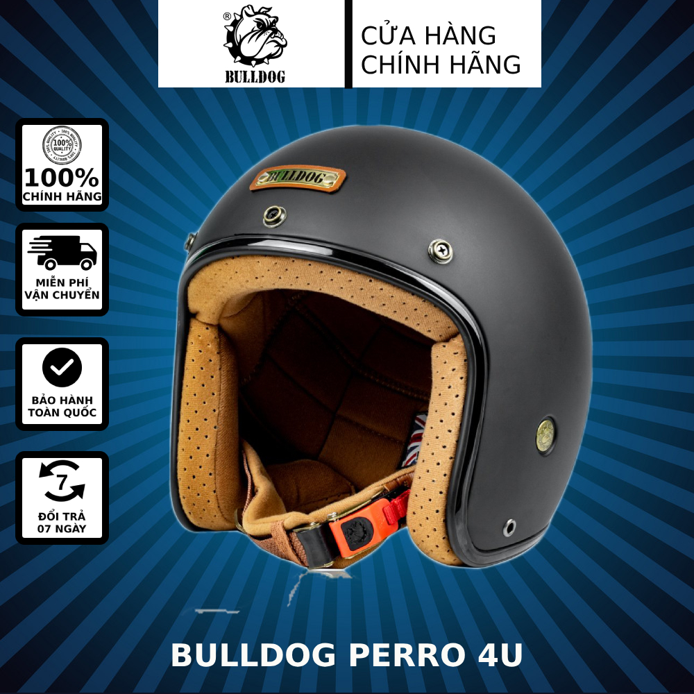 Mũ bảo hiểm Bulldog 4U - Màu đen