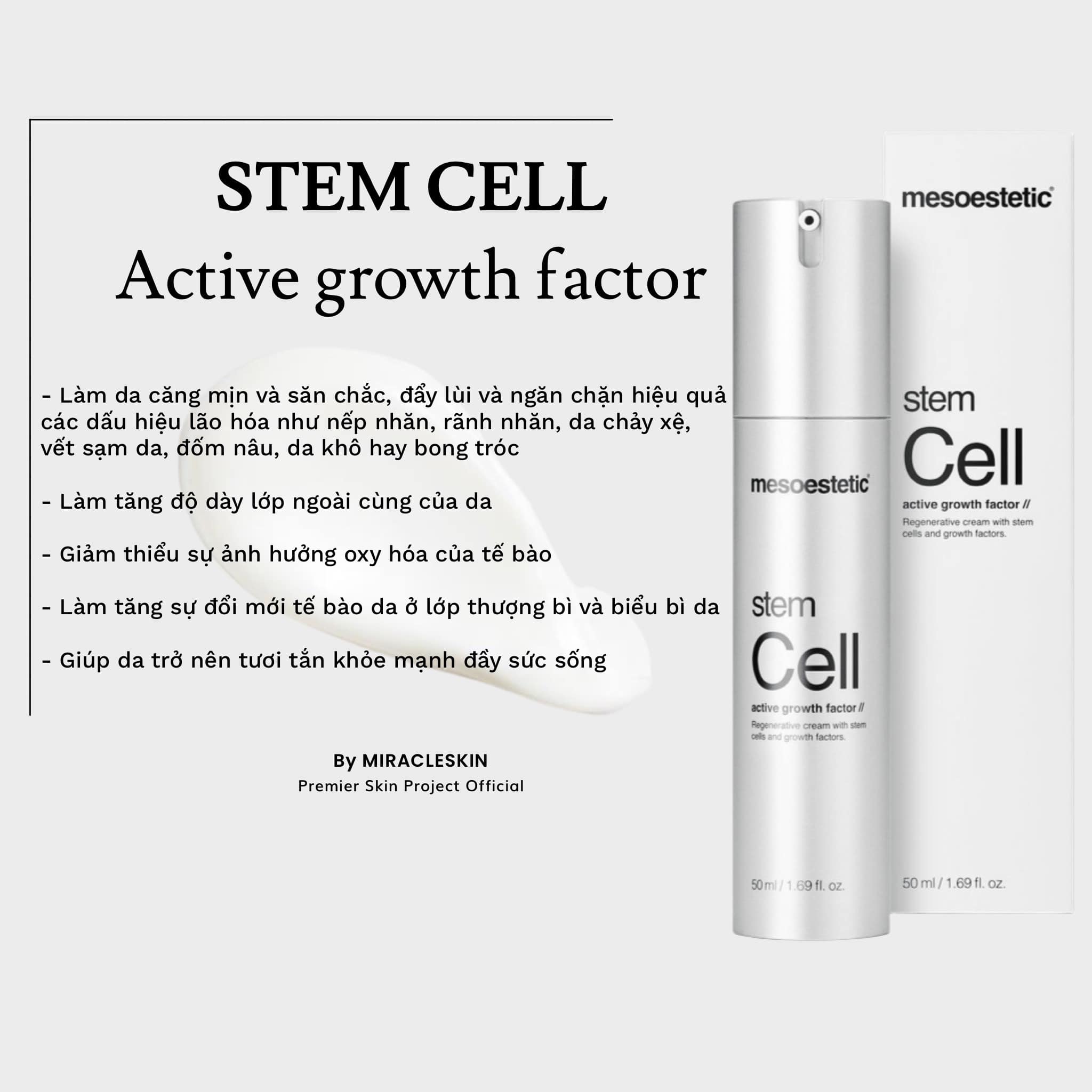 Kem Dưỡng tế Bào gốc Stem Cell Active Growth Factor Mesoestics 50ml - NHẬP KHẨU
