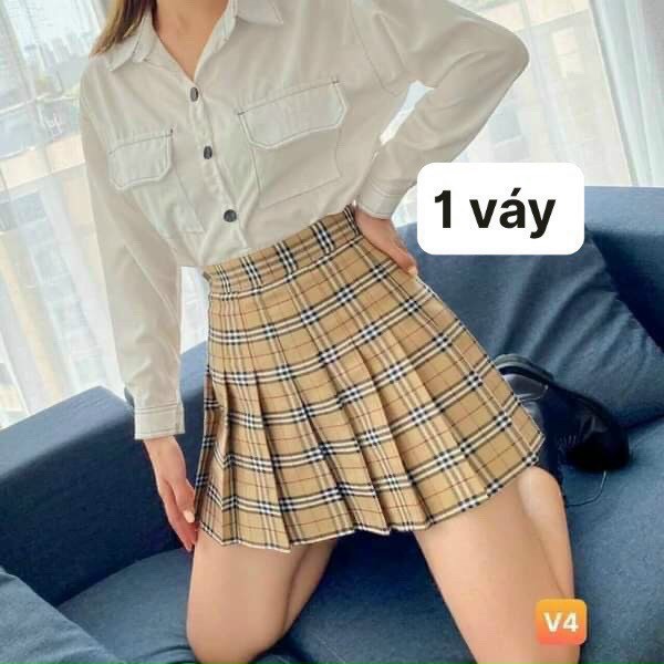 Chân Váy Ngắn Nữ CaRo Đủ Màu Kẻ Sọc Hot Firen Học Sinh