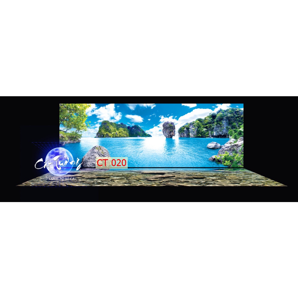 Tranh 3d dán bể cá thủy sinh, bể cá rồng