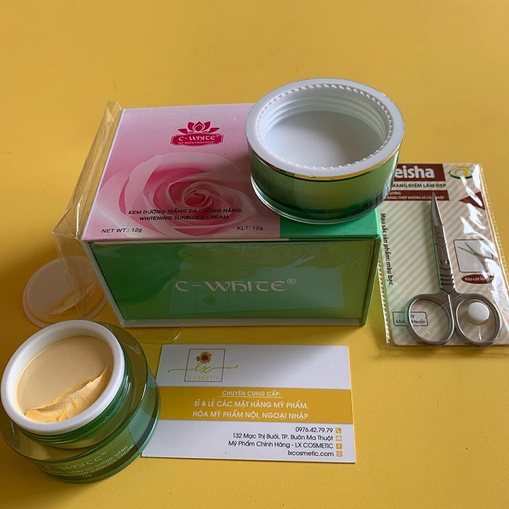 Kem C White dưỡng trắng da chống nắng 12g