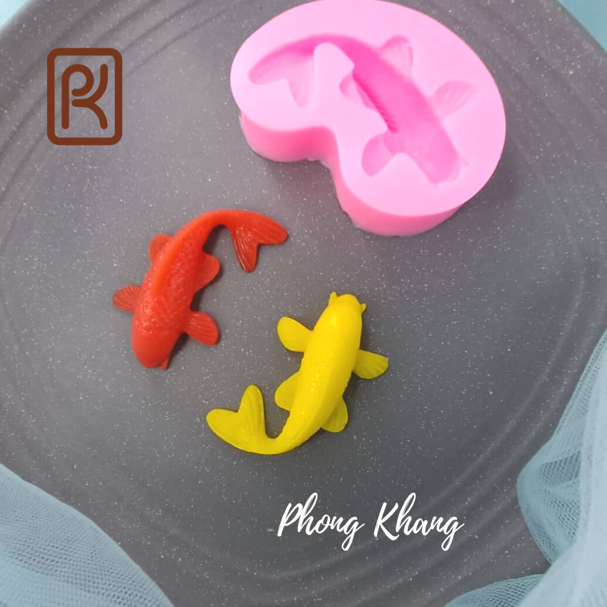 Khuôn silicon 4d Phong Khang làm rau câu cá koi