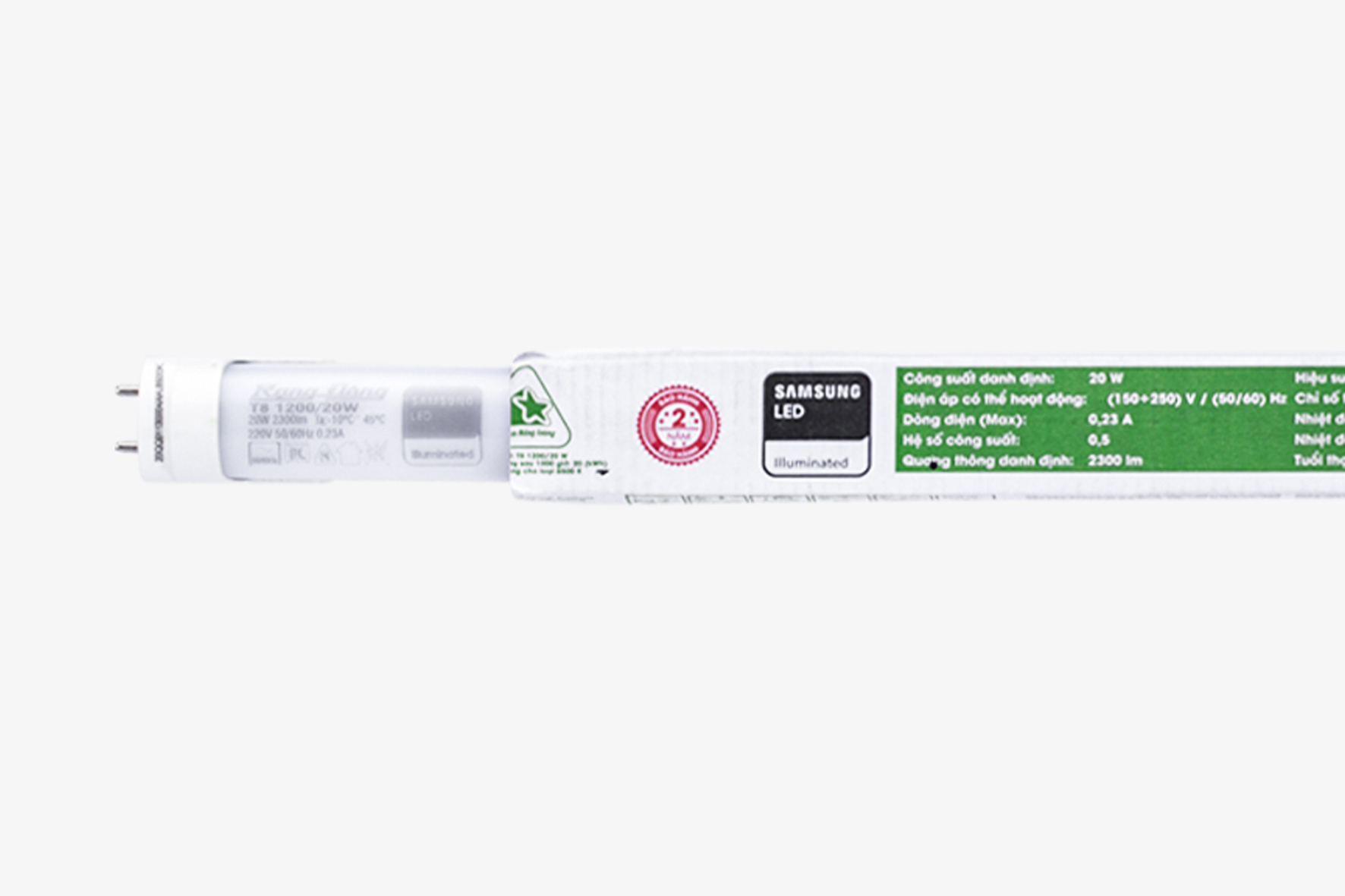 Bóng đèn led tube nhôm nhựa rạng đông t8 20w 1.2m 120cm ánh sáng trắng