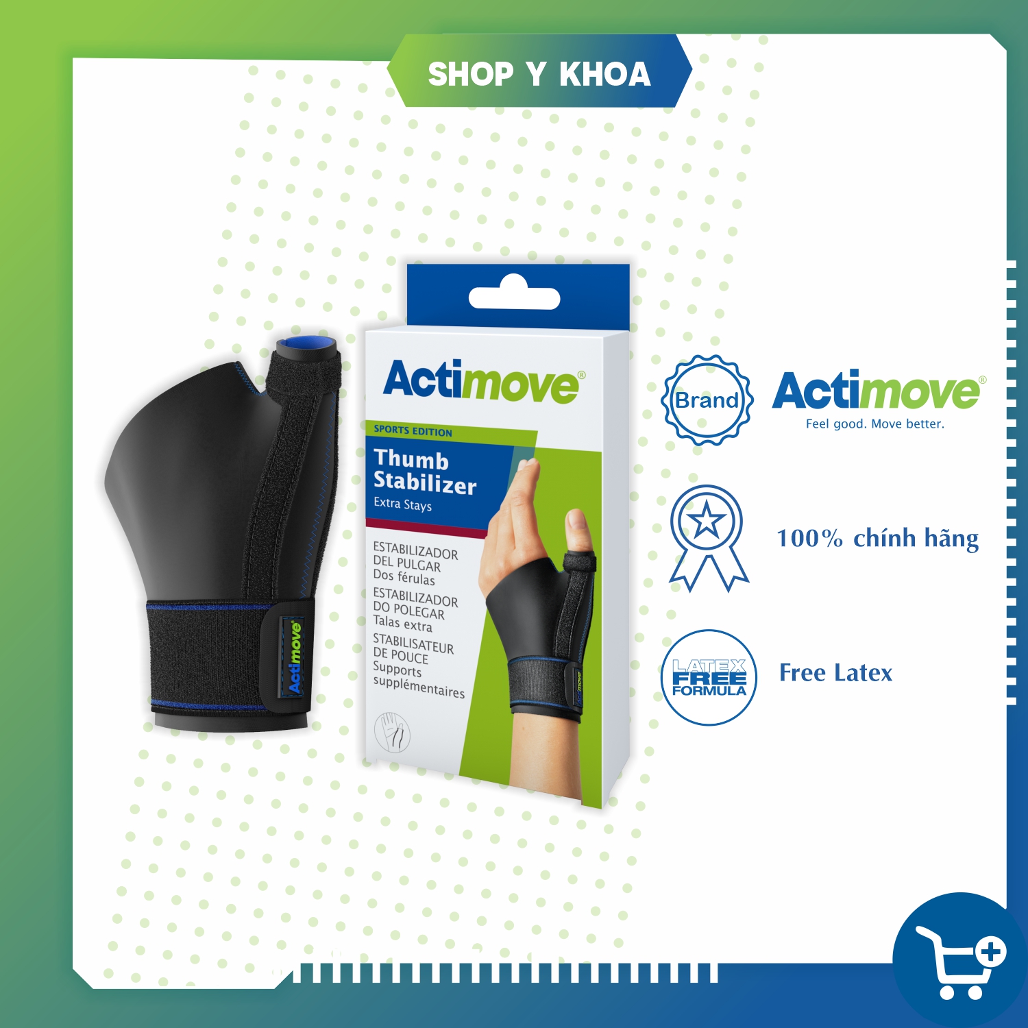 Găng tay cố định ngón tay cái có nẹp 75636-SPO Actimove Thumb Stabilizer