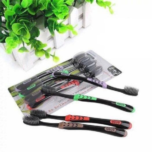 Combo 4 bàn chải đánh răng- hàn quốc nano than hoạt tính
