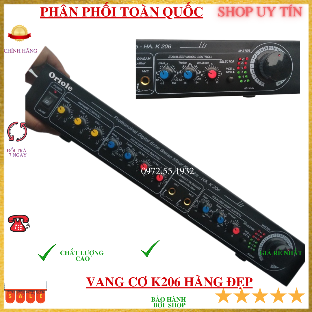 Vang cơ KARAOKE ORIOLE Tạo vang hay