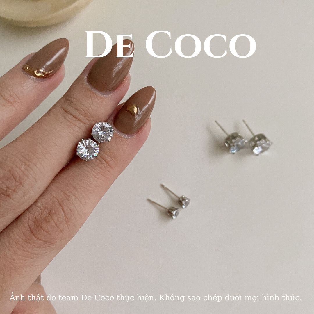 Khuyên tai bông tai Harley đính đá De Coco