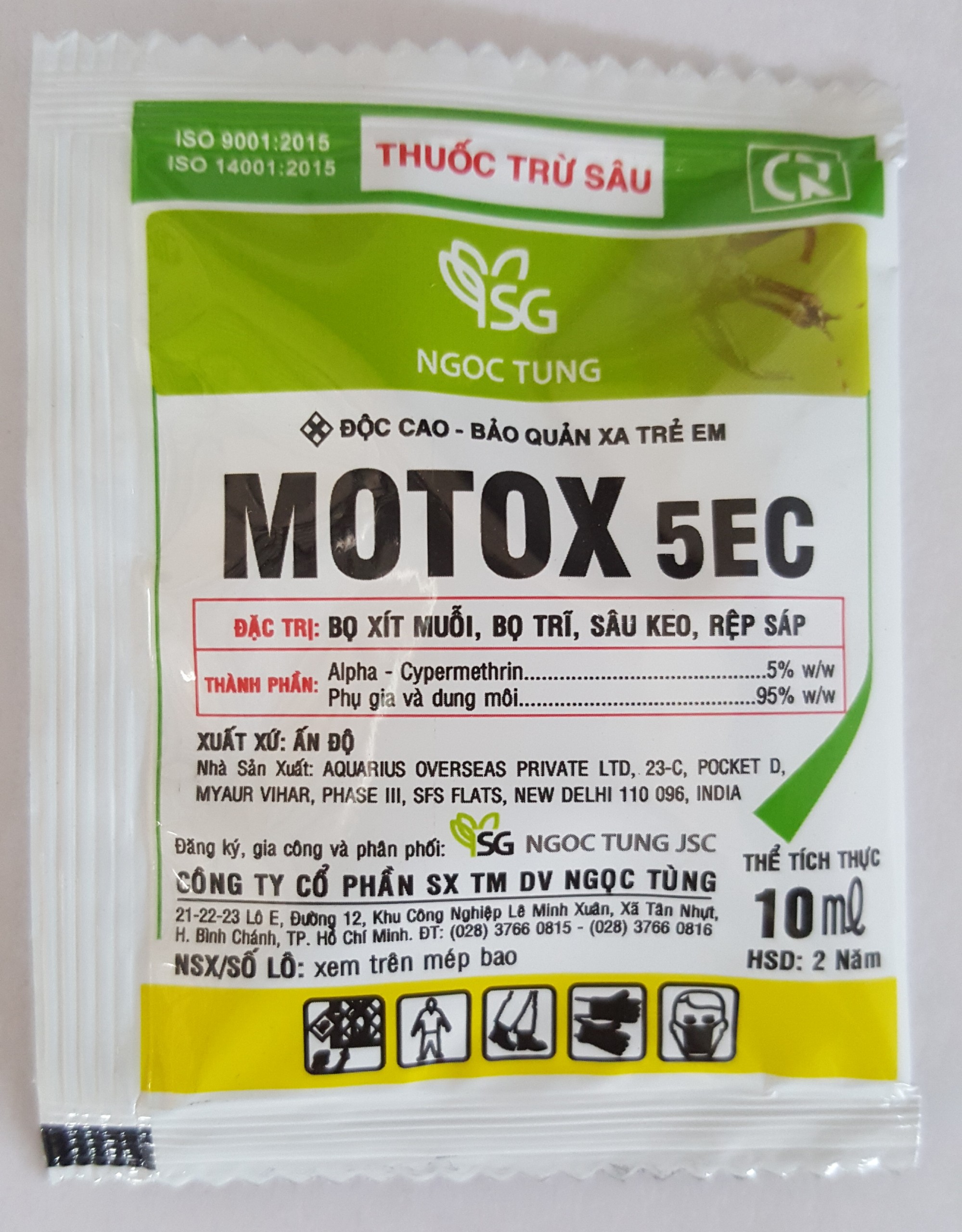 Thuốc trừ sâu Motox 5EC -1 gói pha 8 lít nước