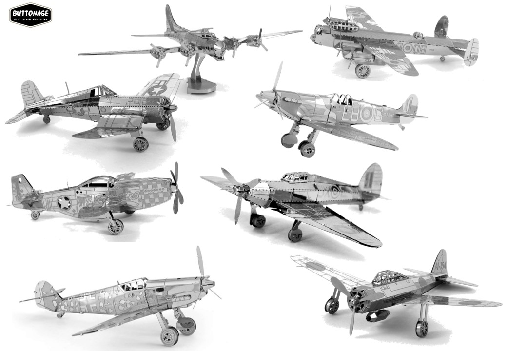 Mô Hình Máy Bay Chiến Đấu WW2 (Kim loại lắp ghép 3D)