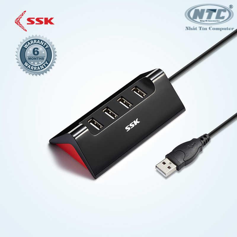 Hub chia 1 ra 4 cổng USB 2.0 SSK SHU830 (Đen) - Nhất Tín Computer