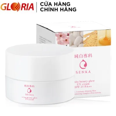 Kem dưỡng trắng da chống nắng ban ngày Senka White Beauty Glow UV Cream SPF 25 PA ++ 50g
