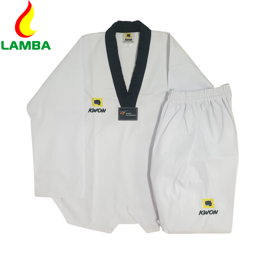 VÕ PHỤC TAEKWONDO KWON VẢI SỌC CAO CẤP.