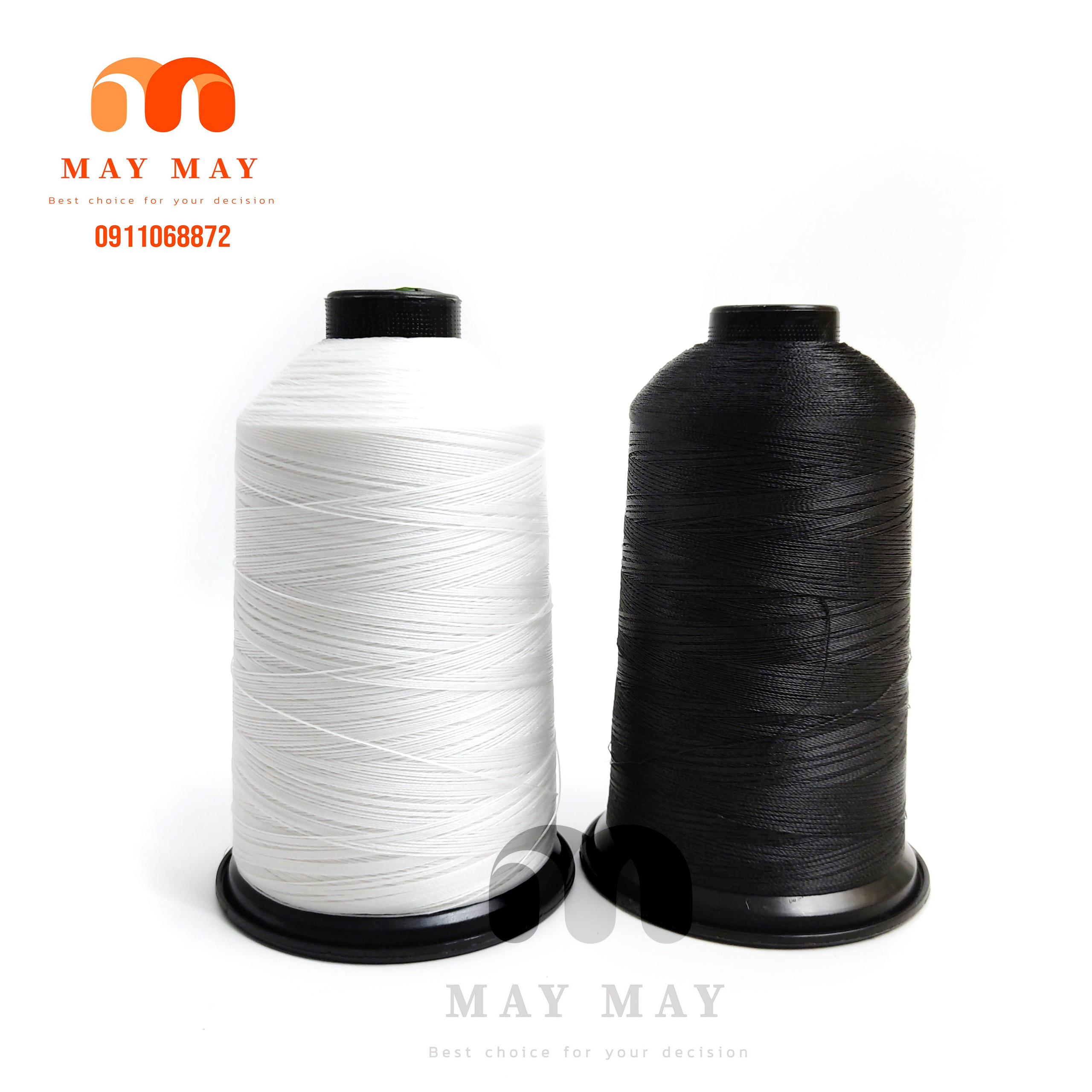 Chỉ may đồ da > Chỉ nilon 2 màu trắng đen > Chỉ nylon 210/3