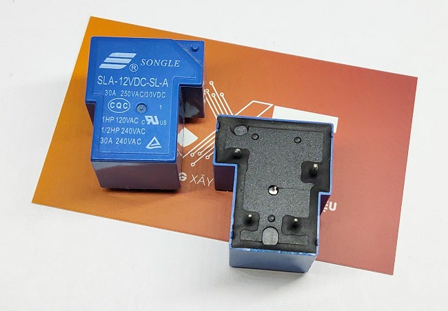 Sla-12vdc-sl-a relay songle 12v 30a 4 chân