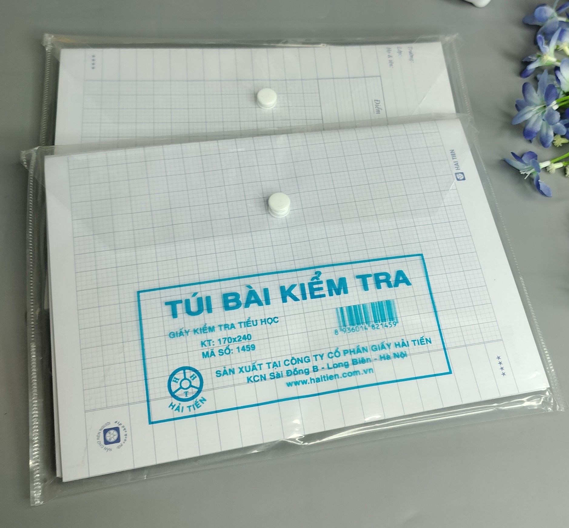 Túi bài kiểm tra- giấy kiểm tra Tiểu học Giấy Hải Tiến