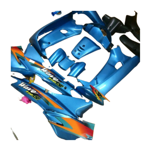 Bộ dàn áo xe  Wave ZX màu Xanh Ngọc  TẶNG TEM  -Nhựa trắng ABS LOẠI ĐẸP