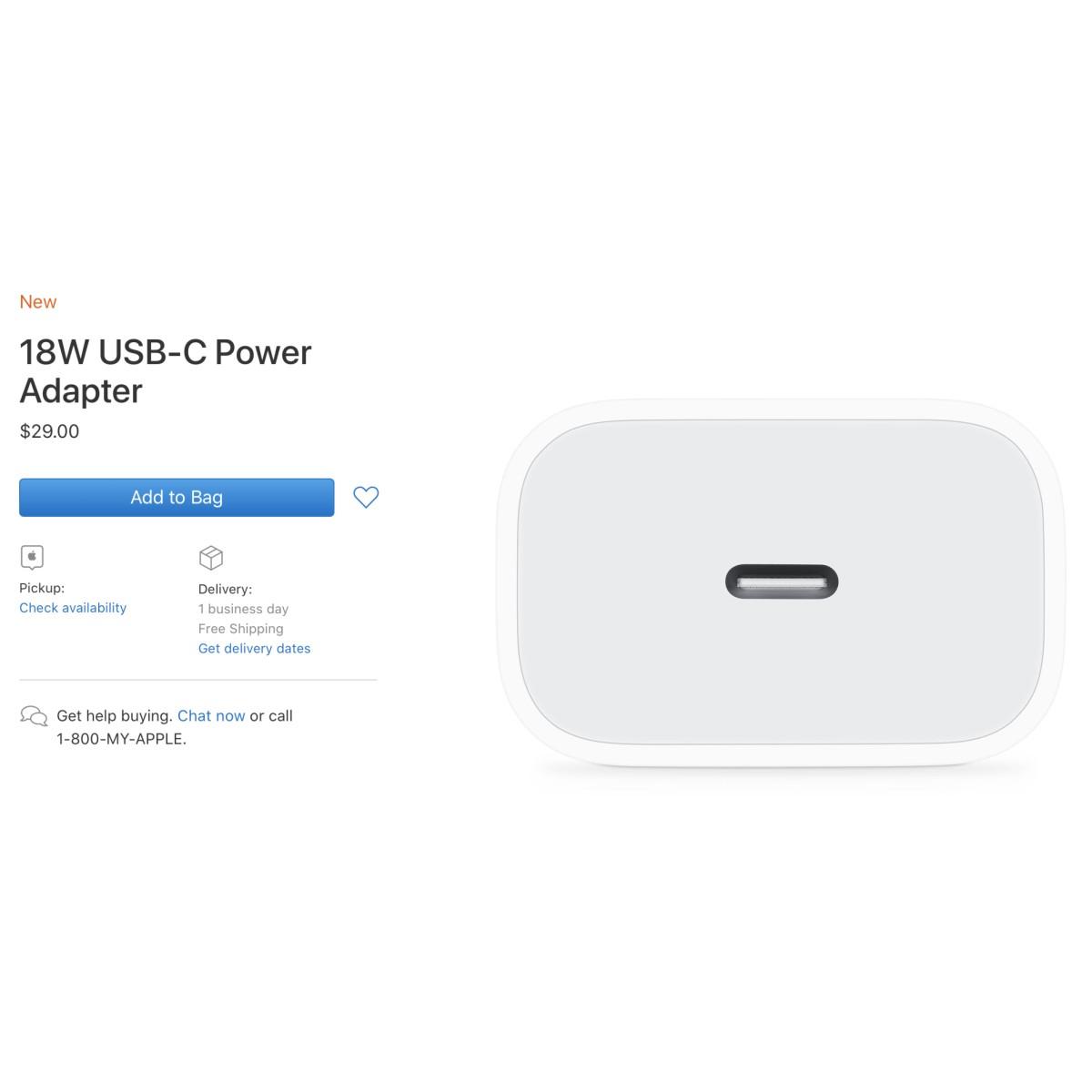 Combo củ cáp sạc nhanh USB-C 18W cho iPhone 6/7/8//x/XS Max/IPhone 11/iPad