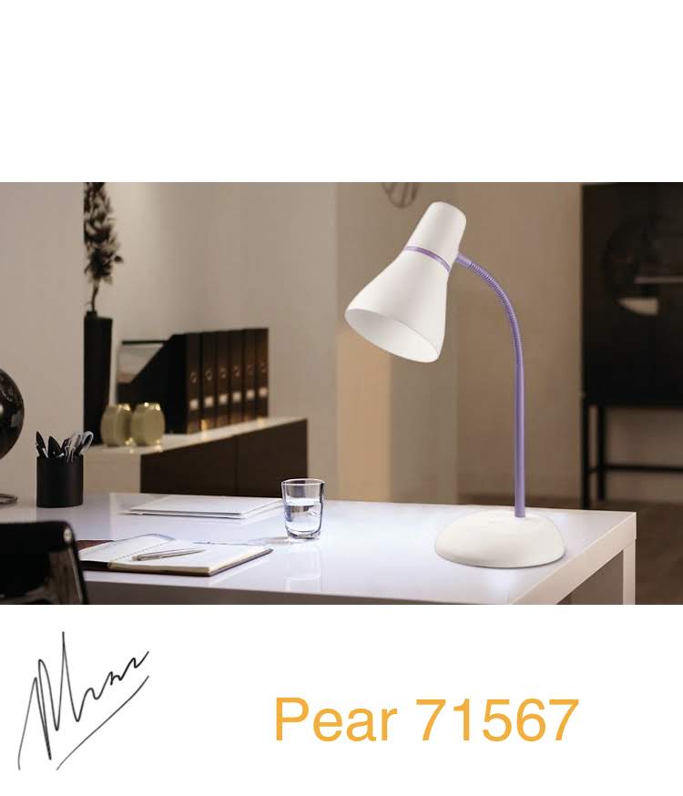 Đèn bàn Pear 71567 sử dụng bóng đui E27 (Bao gồm bóng Led Bulb Mycare 6w) [Philips chính hãng]
