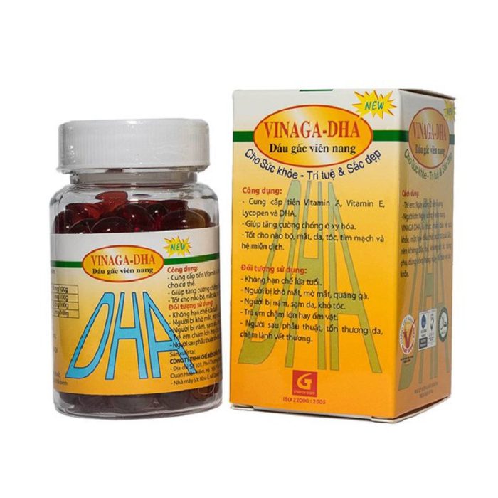 DẦU GẤC VINAGA-DHA SÁNG MẮT ĐẸP DA(100 viên)