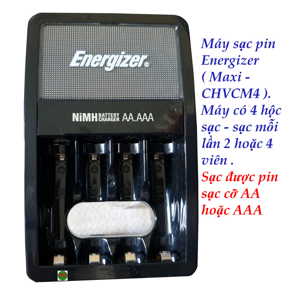 Máy sạc 4 hộc không pin ( CHVCM4 ) Energizer dùng cho pin sạc AA ( 2A) hoặc AAA ( 3A)
