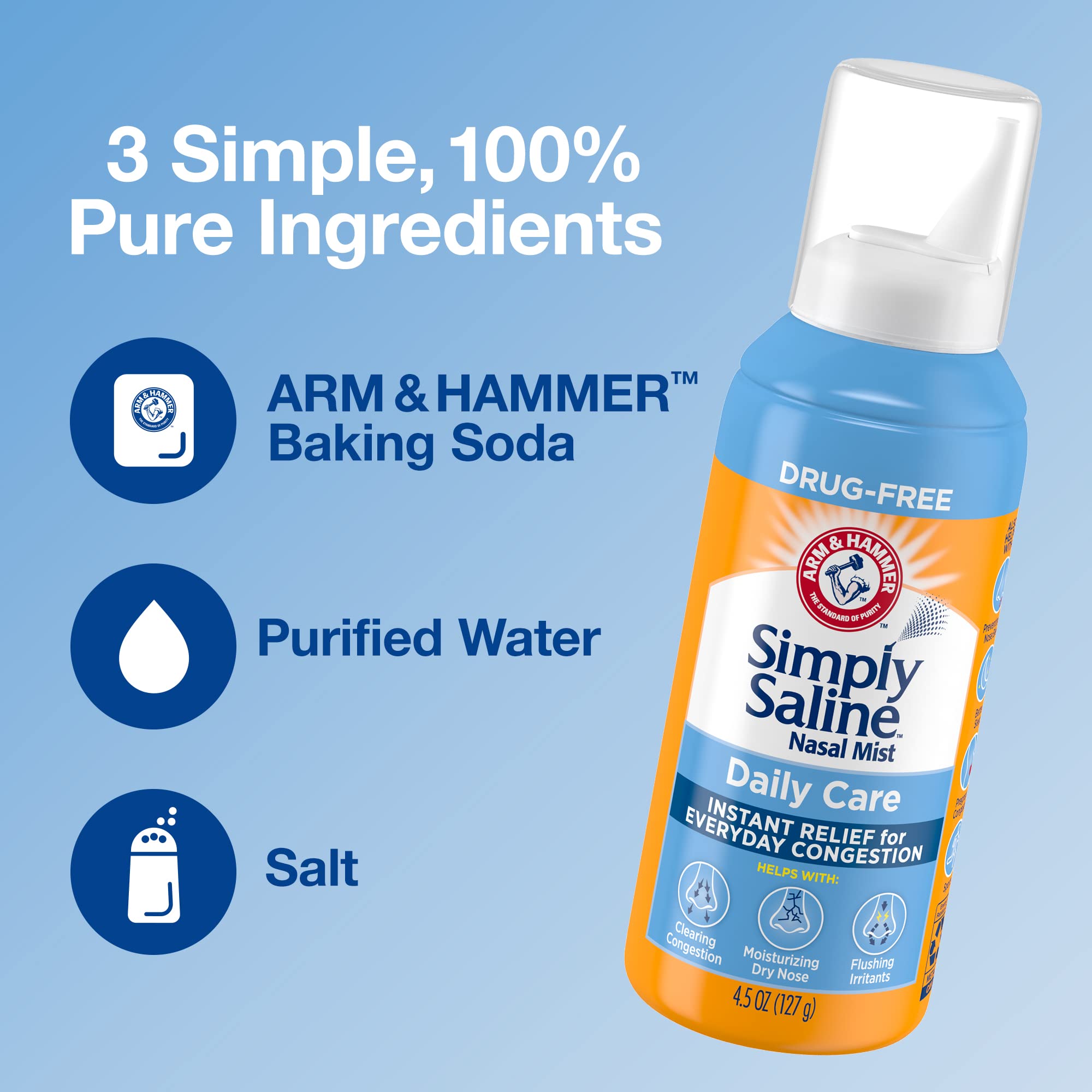 Xịt mũi chống dị ứng Simply Saline Daily Care 127g