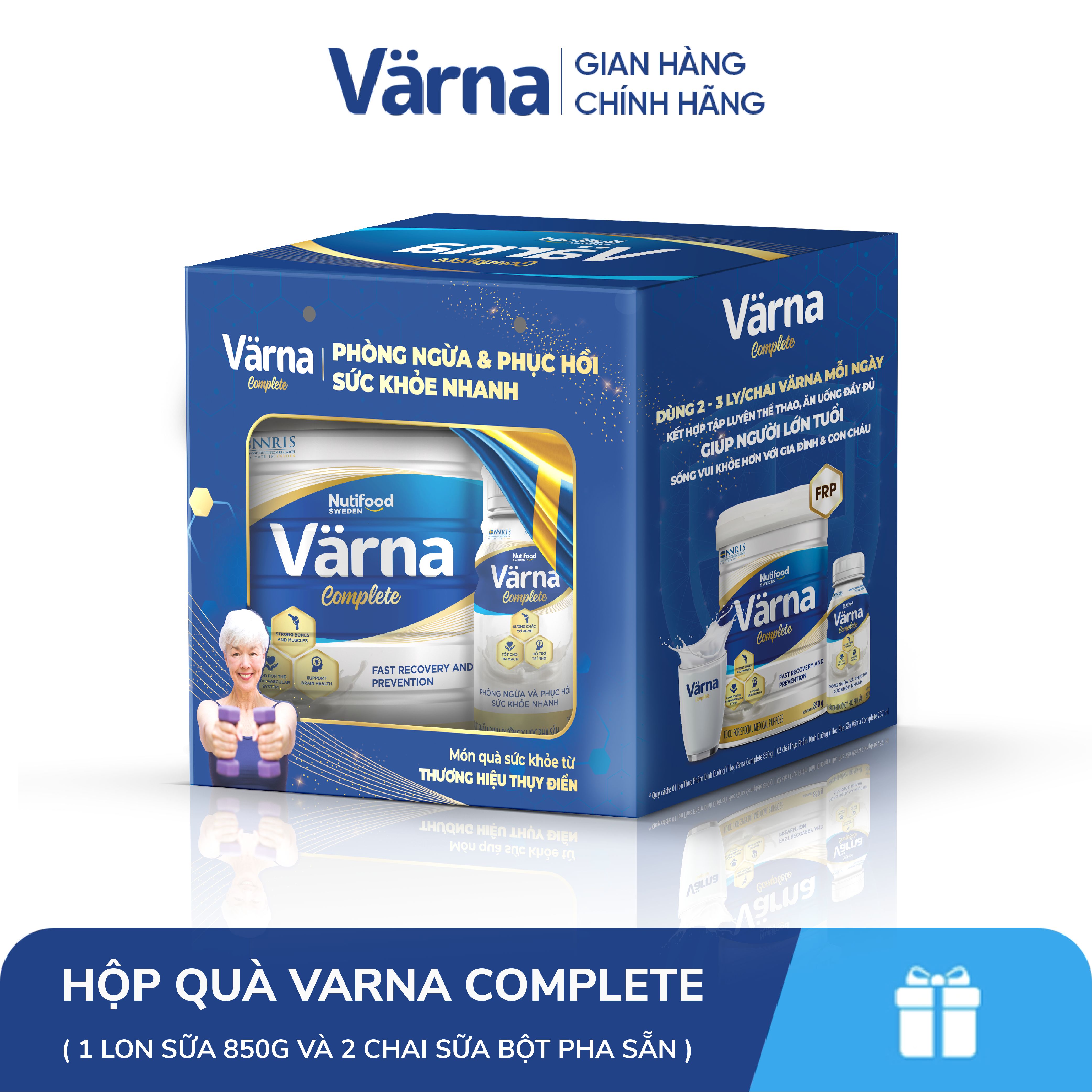 Hộp quà Varna Complete (1 Lon 850g và 2 chai SBPS)
