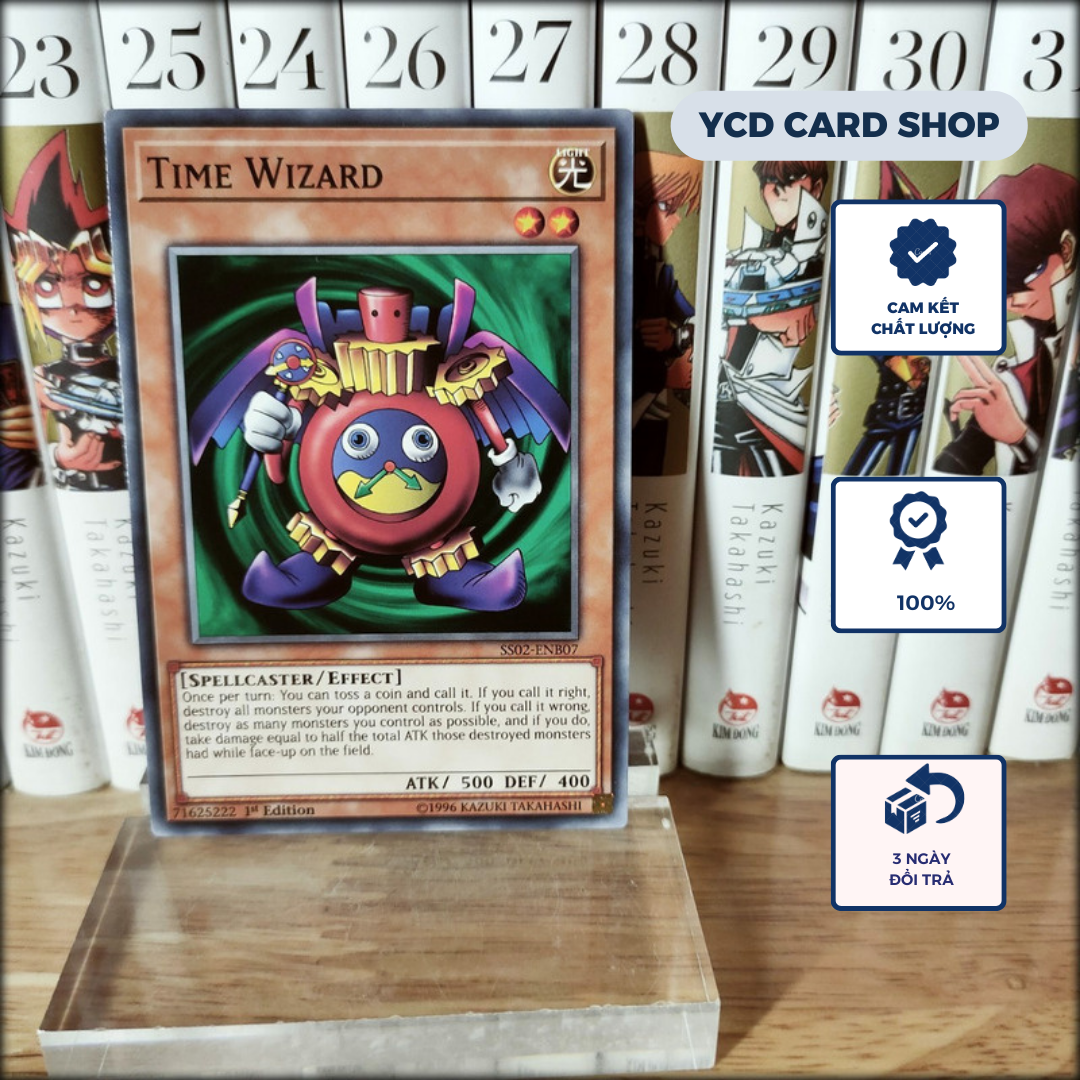 Thẻ bài yugioh chính hãng Phù thủy thời gian Time Wizard – Common