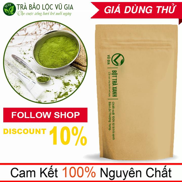 Bột Trà Xanh Nguyên Chất Vũ Gia (50g/túi) - Hỗ trợ đắp mặt, chăm sóc da, tẩy tế bào chết, trắng mịn da hiệu quả - Đã được kiểm nghiệm y tế