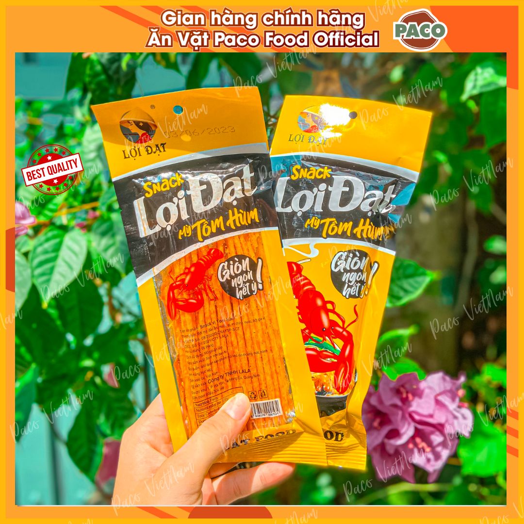 Mới combo 10 gói snack mì lợi đạt tôm hùm thơm ngon hương vị tuổi thơ việt nam 10 gói/26g
