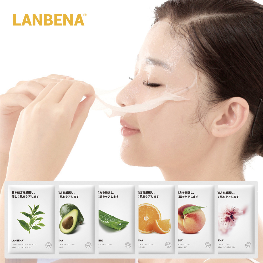LANBENA Mặt nạ bơ 5PCS Dưỡng ẩm và trẻ hóa làn da