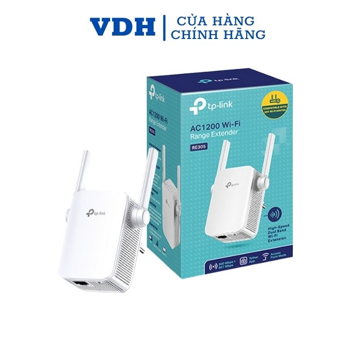 Bộ mở rộng sóng wifi Tplink AC1200 RE305 chính hãng,kích sóng wifi băng tần kép-VDH STORE