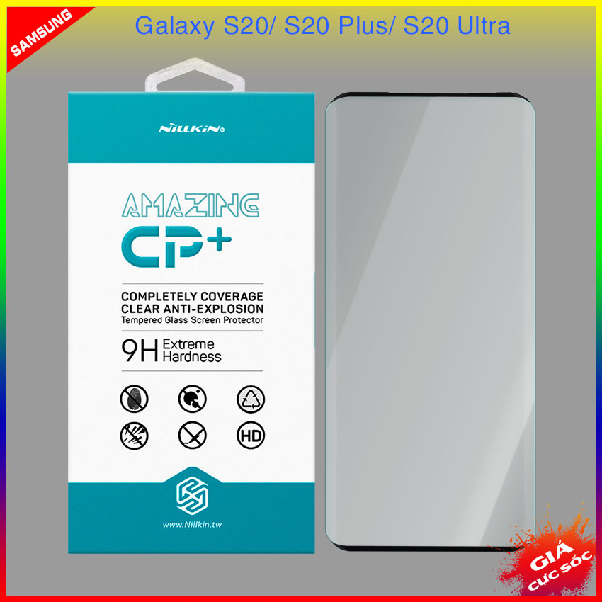 Kính cường lực cho Samsung Galaxy S20, S20 Plus, S20 Ultra hiệu Nillkin.tw Keo Viền cong 3D theo màn hình