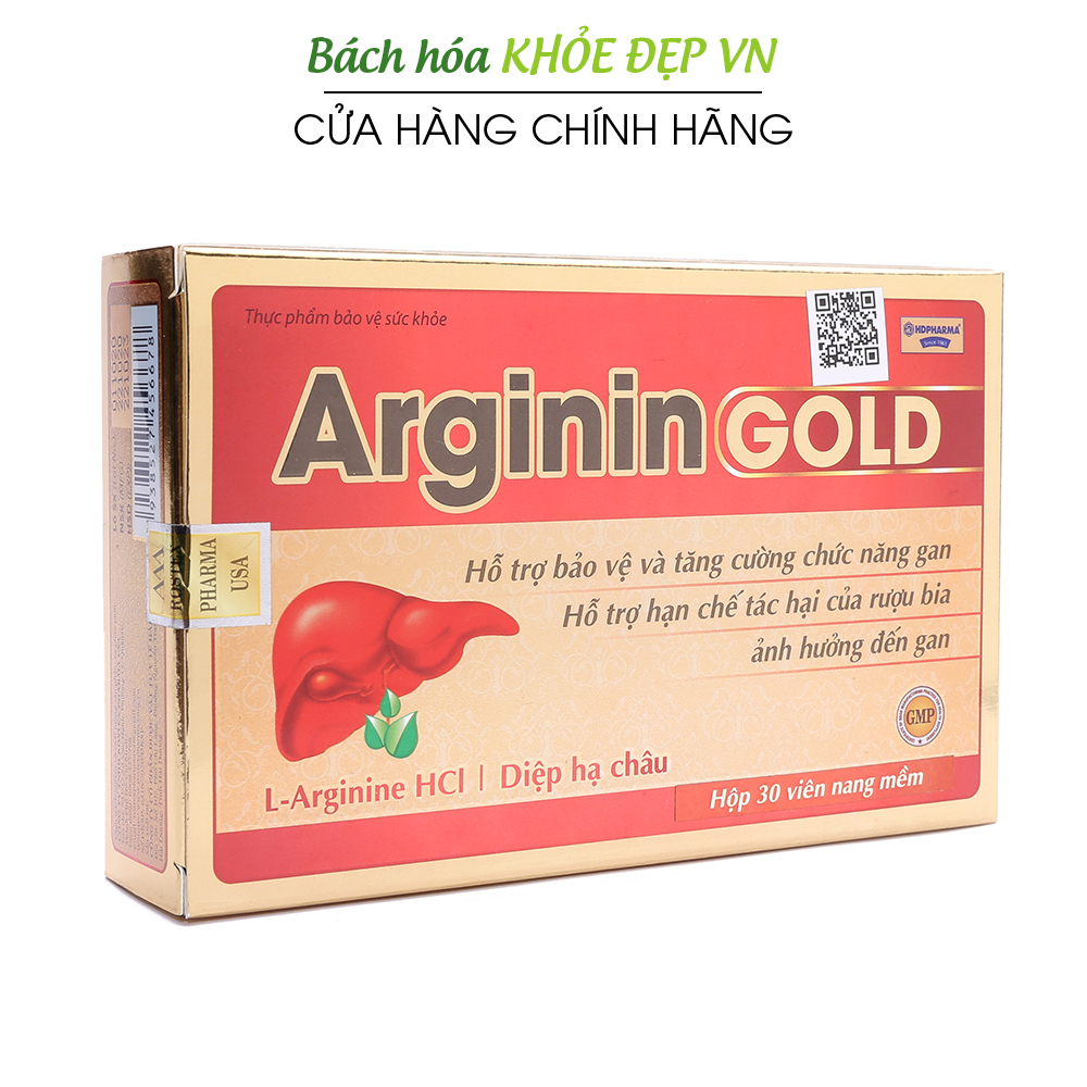 Viên uống bổ gan Arginin Gold giải độc gan, hạ men gan