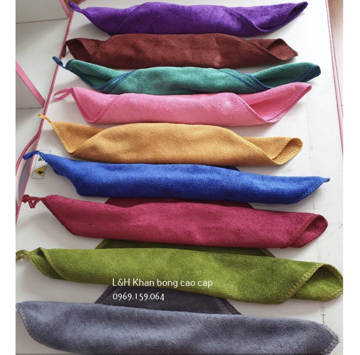 Set 10 khăn lau bếp, lau ô tô, lau bàn, khăn kt 30 * 30 cm