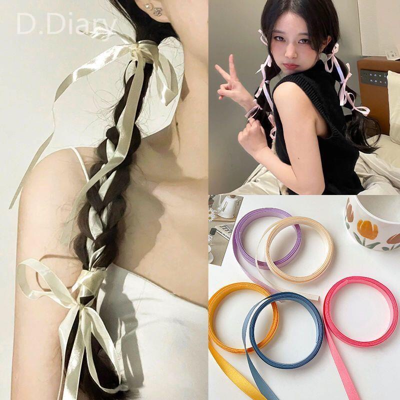 Dây cột tóc ruy băng thắt nơ y2k 1m * 1cm