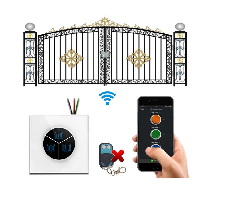 Thiết bị điều khiển cửa cổng cửa cuốn qua điện thoại LT3X - Wireless Garage Door Opener Remote Control WiFi, cao cấp, hiện đại